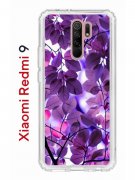 Чехол-накладка Xiaomi Redmi 9 Kruche Print Purple leaves