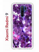 Чехол-накладка Xiaomi Redmi 9 Kruche Print Purple leaves