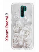 Чехол-накладка Xiaomi Redmi 9 Kruche Print White roses