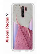 Чехол-накладка Xiaomi Redmi 9 (588934) Kruche PRINT Pink and white