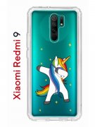 Чехол-накладка Xiaomi Redmi 9 Kruche Print Единорожка