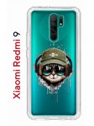 Чехол-накладка Xiaomi Redmi 9 Kruche Print Кот в наушниках