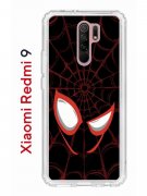 Чехол-накладка Xiaomi Redmi 9 Kruche Print Человек-Паук черныи?