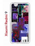 Чехол-накладка Xiaomi Redmi 9 (588934) Kruche PRINT Стикеры Киберпанк