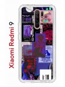 Чехол-накладка Xiaomi Redmi 9 (588934) Kruche PRINT Стикеры Киберпанк