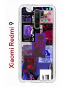 Чехол-накладка Xiaomi Redmi 9 (588934) Kruche PRINT Стикеры Киберпанк