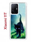 Чехол-накладка Xiaomi 11T Kruche Print Черный кот