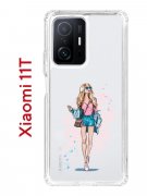 Чехол-накладка Xiaomi 11T (612848) Kruche PRINT Fashion Girl
