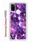 Чехол-накладка Samsung Galaxy M30S/M21 Kruche Print Purple leaves