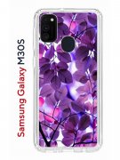 Чехол-накладка Samsung Galaxy M30S/M21 Kruche Print Purple leaves