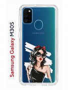 Чехол-накладка Samsung Galaxy M30S/M21 Kruche Print Фэшн леди