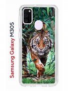 Чехол-накладка Samsung Galaxy M30S/M21 Kruche Print Крадущийся тигр
