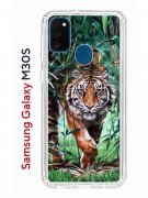Чехол-накладка Samsung Galaxy M30S/M21 Kruche Print Крадущийся тигр