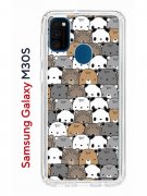 Чехол-накладка Samsung Galaxy M30S/M21 Kruche Print Медвежата