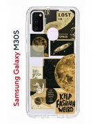 Чехол-накладка Samsung Galaxy M30S/M21 Kruche Print Стикеры Космос