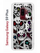 Чехол-накладка Samsung Galaxy S9 Plus (591403) Kruche PRINT Angry Cats
