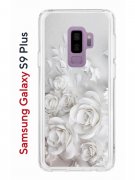 Чехол-накладка Samsung Galaxy S9 Plus Kruche Print White roses