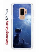 Чехол-накладка Samsung Galaxy S9 Plus Kruche Print Лунный кот