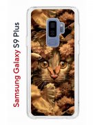 Чехол-накладка Samsung Galaxy S9 Plus Kruche Print Котик с рыбками