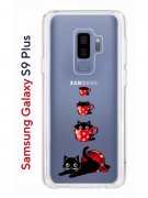 Чехол-накладка Samsung Galaxy S9 Plus Kruche Print Котенок в чашке
