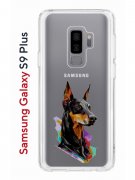 Чехол-накладка Samsung Galaxy S9 Plus Kruche Print Доберман
