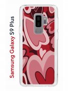Чехол-накладка Samsung Galaxy S9 Plus Kruche Print Сердечки