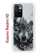 Чехол-накладка Xiaomi Redmi 10 Kruche Print Волк