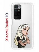 Чехол-накладка Xiaomi Redmi 10 (612846) Kruche PRINT Tattoo Girl