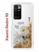 Чехол-накладка Xiaomi Redmi 10 (612846) Kruche PRINT Крафтовые наклейки