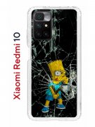 Чехол-накладка Xiaomi Redmi 10 (612846) Kruche PRINT Барт Симпсон