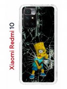 Чехол-накладка Xiaomi Redmi 10 (612846) Kruche PRINT Барт Симпсон