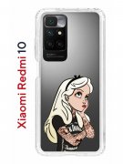 Чехол-накладка Xiaomi Redmi 10 (612846) Kruche PRINT Tattoo Girl