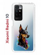 Чехол-накладка Xiaomi Redmi 10/10 Prime Kruche Print Доберман