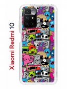 Чехол-накладка Xiaomi Redmi 10 (612846) Kruche PRINT Monsters music