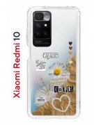 Чехол-накладка Xiaomi Redmi 10 (612846) Kruche PRINT Крафтовые наклейки