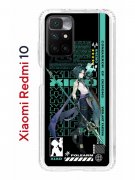 Чехол-накладка Xiaomi Redmi 10/10 Prime Kruche Print Xiao Genshin