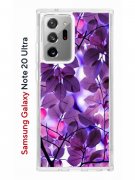 Чехол-накладка Samsung Galaxy Note 20 Ultra Kruche Print Purple leaves