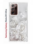 Чехол-накладка Samsung Galaxy Note 20 Ultra Kruche Print White roses