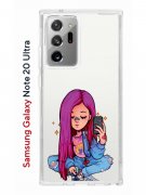 Чехол-накладка Samsung Galaxy Note 20 Ultra (588944) Kruche PRINT Pink Hair