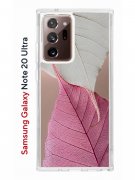 Чехол-накладка Samsung Galaxy Note 20 Ultra Kruche Print Pink and white