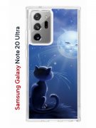 Чехол-накладка Samsung Galaxy Note 20 Ultra Kruche Print Лунный кот