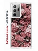 Чехол-накладка Samsung Galaxy Note 20 Ultra Kruche Print цветы