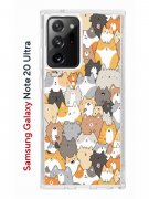 Чехол-накладка Samsung Galaxy Note 20 Ultra Kruche Print Котики