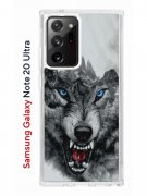 Чехол-накладка Samsung Galaxy Note 20 Ultra Kruche Print Волк