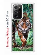 Чехол-накладка Samsung Galaxy Note 20 Ultra Kruche Print Крадущийся тигр