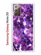 Чехол-накладка Samsung Galaxy Note 20 (588938) Kruche PRINT Purple leaves