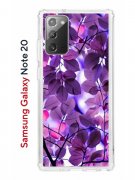 Чехол-накладка Samsung Galaxy Note 20 (588938) Kruche PRINT Purple leaves