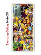 Чехол-накладка Samsung Galaxy Note 20 Kruche Print Симпсоны