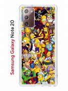 Чехол-накладка Samsung Galaxy Note 20 Kruche Print Симпсоны