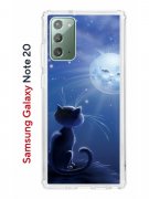 Чехол-накладка Samsung Galaxy Note 20 (588938) Kruche PRINT Лунный кот